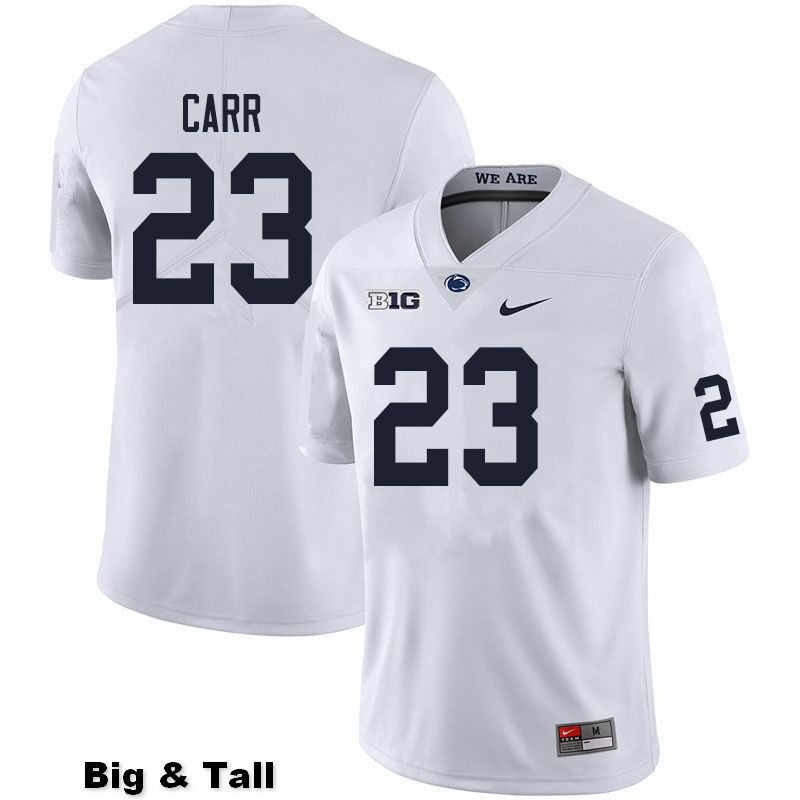 NCAA Nike Men's Penn State Nittany Lions Weston Carr #23 College Football Authentic Big & Tall White Stitched Jersey BVR1798CZ